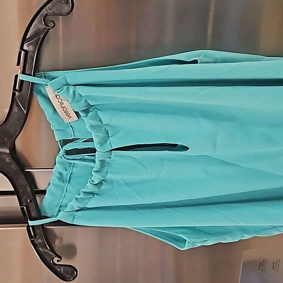💕VERONICA M💕 Sleeveless Blouse ~ Turquoise Medium NWOT - Picture 3 of 6